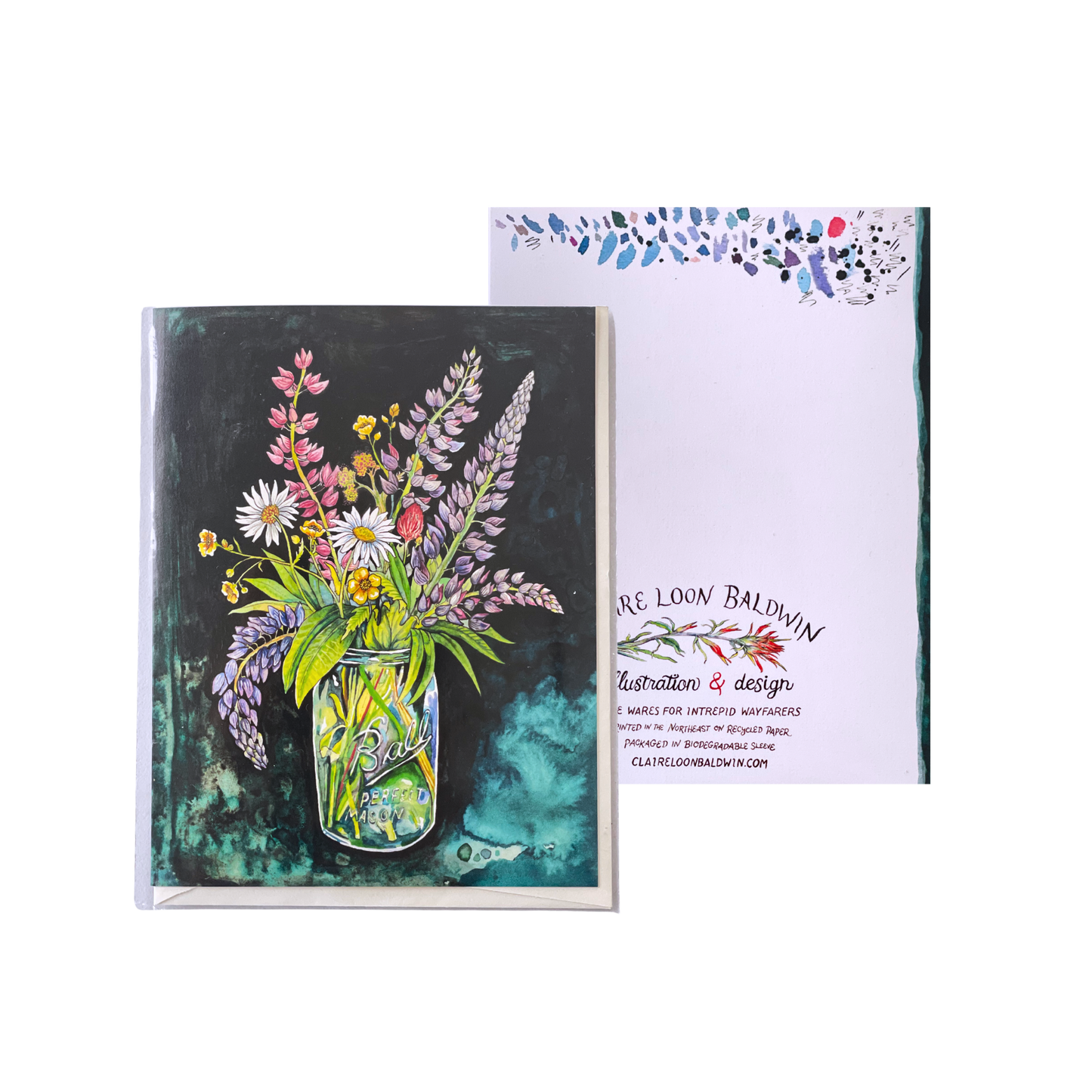 Lupine Bouquet Greeting Card