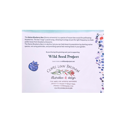 Blueberries and Bee Greeting Card